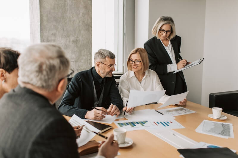 team di lavoro di un impresa che ha fatto la trasformazione digitale