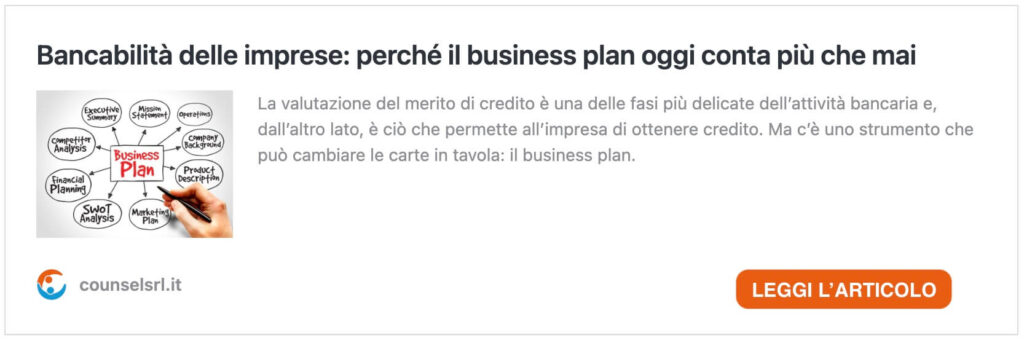 Cover articolo bancabilità imprese