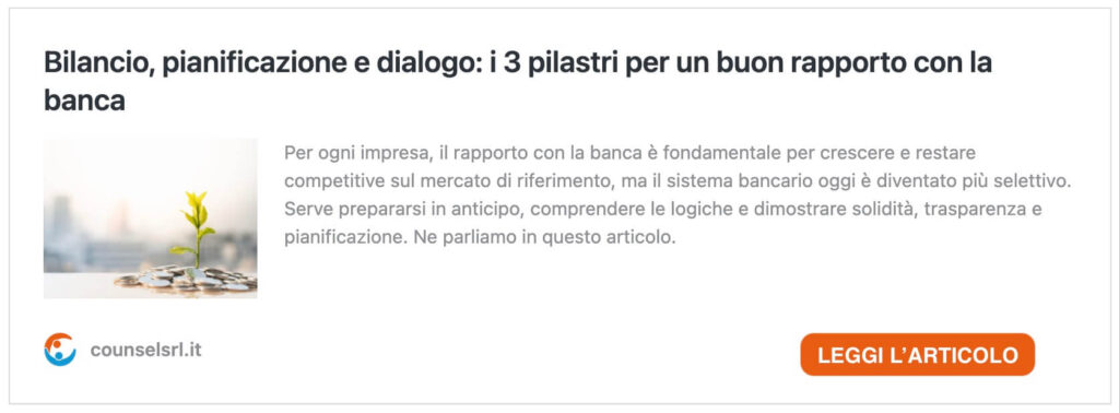 cover articolo buon rapporto con le banche