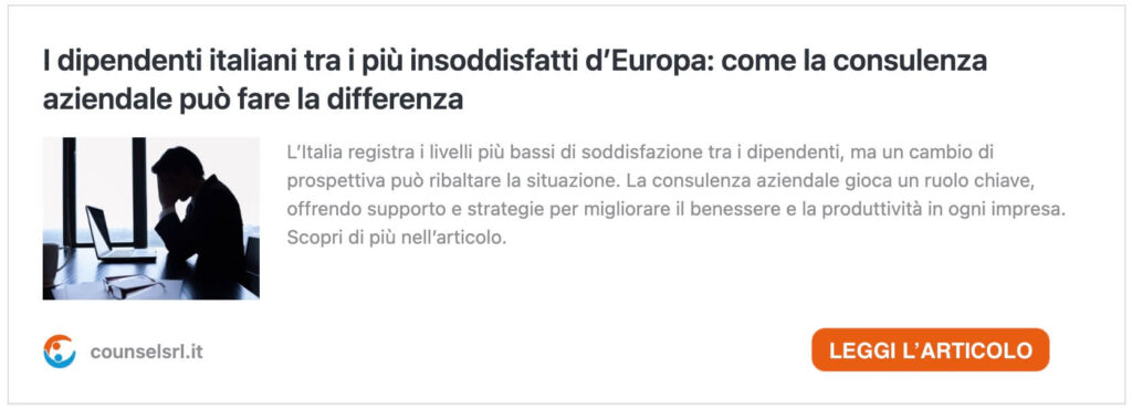 cover articolo consulenza aziendale dipendenti