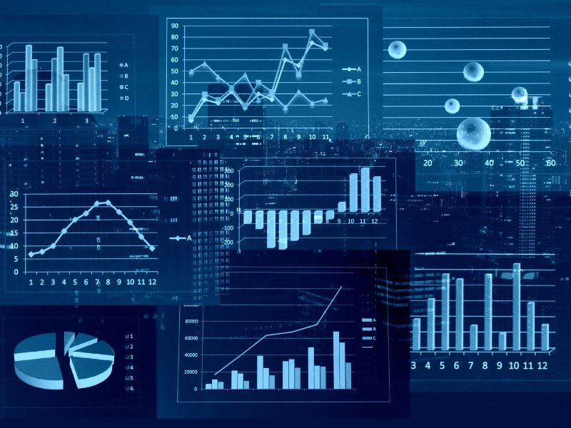 grafico con elementi di finanza digitale